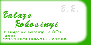 balazs rokosinyi business card